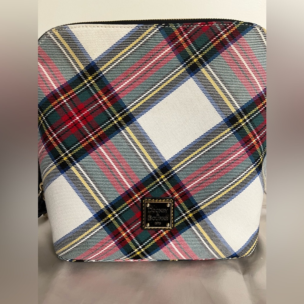 Dooney & Bourke Crossbody White Tartan. EUC - Picture 3 of 8